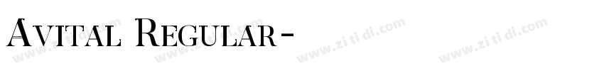 Avital Regular字体转换